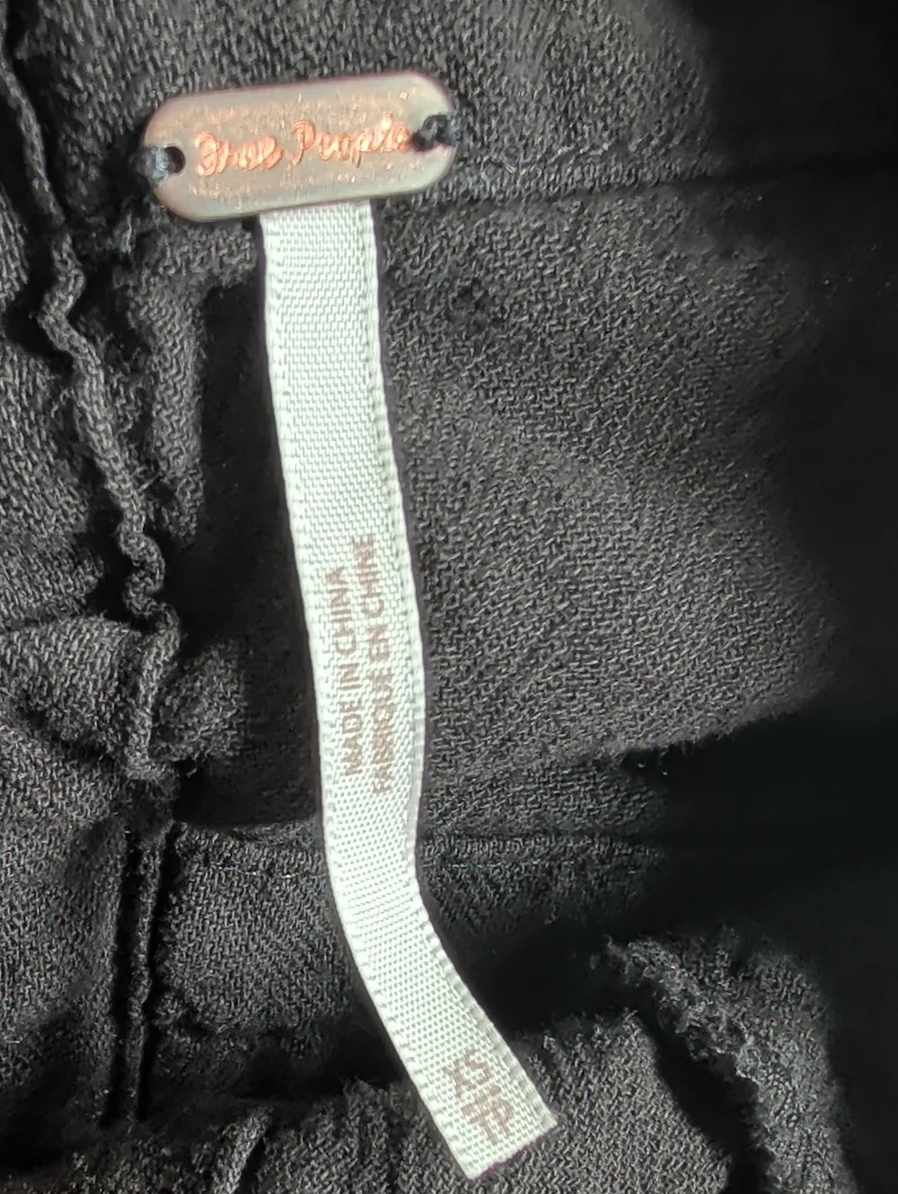Free People Give Me Good Times Linen Blend Black Vest Women's Size XS